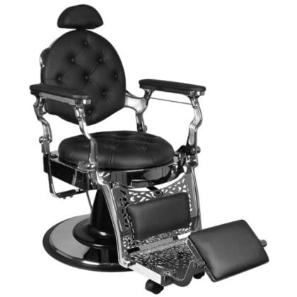 BARBER STOL Giulio Silver black