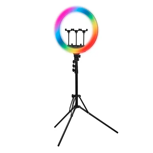 GLOW obročna svetilka 18" RGB bsc s stojalom 45 W - slika 2